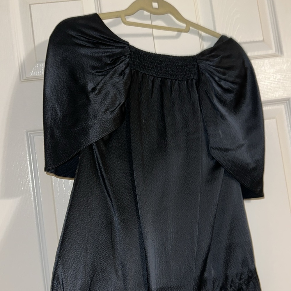 BCBG XS Silk Top. Dropped back and capped sleeves.